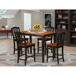 5 Pc Dining Counter Height Set - Counter Height Table And 4 Kitchen Chairs