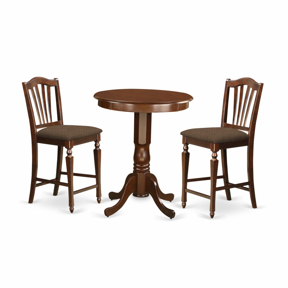 3 Pc Pub Table Set-Pub Table And 2 Kitchen Dining Chairs 3 Pc Pub Table Set-Pub Table And 2 Kitchen Dining Chairs