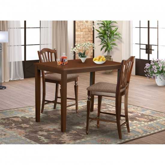 3 Pc Counter Height Set - Counter Height Table And 2 Kitchen Chairs