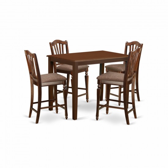 5 Pc Counter Height Dining Set - High Table And 4 Counter Height Dining Chair