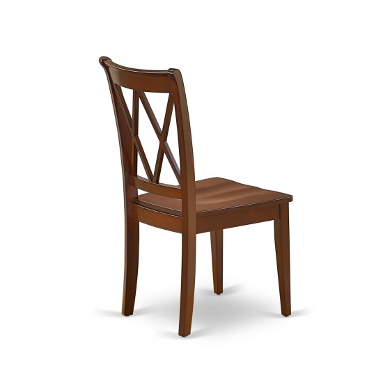 Oxcl5-Mah-W 5Pc Round 36 Inch Table And 4 Double X Back Chairs