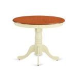 Anda5-Bmk-W 5Pc Round 36 Inch Table And 4 Vertical Slatted Chairs