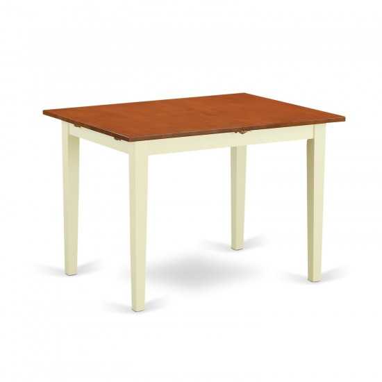 3Pc Rectangular 42/53.5 Inch Table With 12 In Leaf, 2 Vertical Slatted Chairs