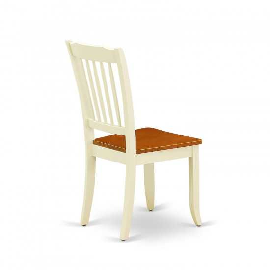 5Pc Rectangular 42/53.5 Inch Table With 12 In Leaf, 4 Vertical Slatted Chairs