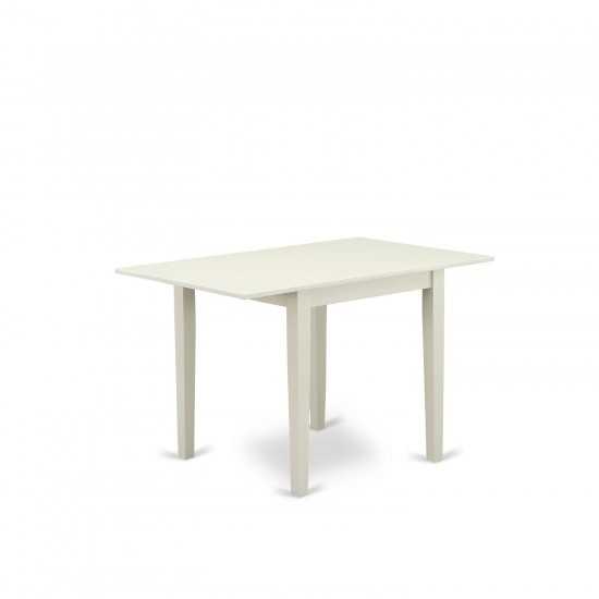 Dining Set For 5- Four Chairs, An Table, Linen White Color Linen, Linen White Finish Solid Wood Structure