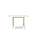 Dining Set For 5- Four Chairs, An Table, Linen White Color Linen, Linen White Finish Solid Wood Structure