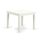 3Pc Dinette Set, Square Kitchen Table, Two Vertical Slatted Linen Seat Dining Chairs, Linen White Finish