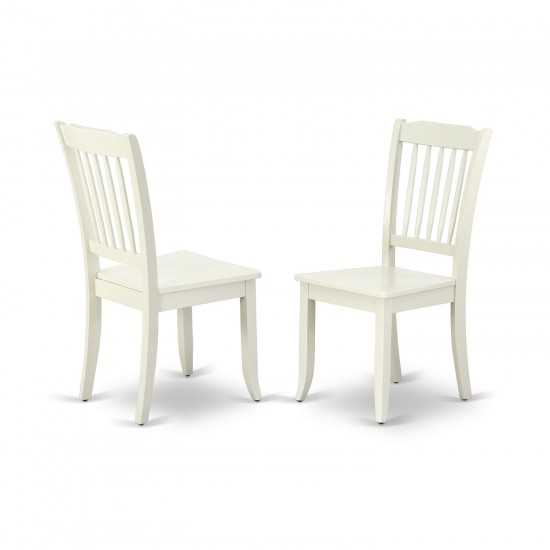 5 Pc Dining Set, 1 Drop Leaves Table, 4 Linen White Chairs, Slatted Back, Linen White Finish