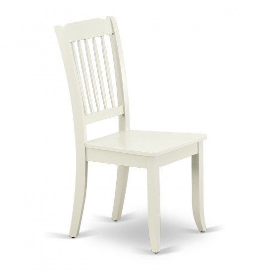 Dining Set 3 Pcs- 2 Dining Chairs, Table, Linen White Solid Wood Structure