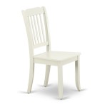 Shda5-Lwh-W 5Pc Round 42 Inch Table And 4 Vertical Slatted Chairs