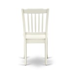 Shda5-Lwh-W 5Pc Round 42 Inch Table And 4 Vertical Slatted Chairs
