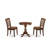 3-Pc Kitchen Table Set 2 Wooden Dining Chairs, 1 Dining Room Table (Mahogany)