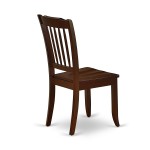 5 Pc Set, Mahogany Small Dining Table, 4 Mahogany Kitchen & Dining Chairs, Slatted Back, Mahogany Finish