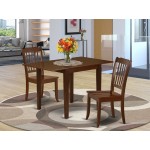 Dining Set 3 Pcs- 2 Kitchen Chairs, Kitchen Table, Mahogany Finish Hardwood Chair Seat, Top, Mahogany Finish Hardwood Structu