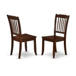 5Pc Rectangular 48/60 Inch Table With 12 In Leaf And 4 Vertical Slatted Chairs
