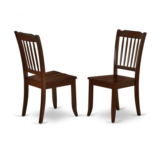 5Pc Rectangular 48/60 Inch Table With 12 In Leaf And 4 Vertical Slatted Chairs