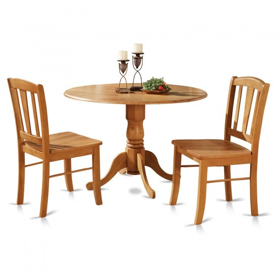 3 Pc Kitchen Table Set-Kitchen Dining Nook And 2 Dinette Chairs Chairs