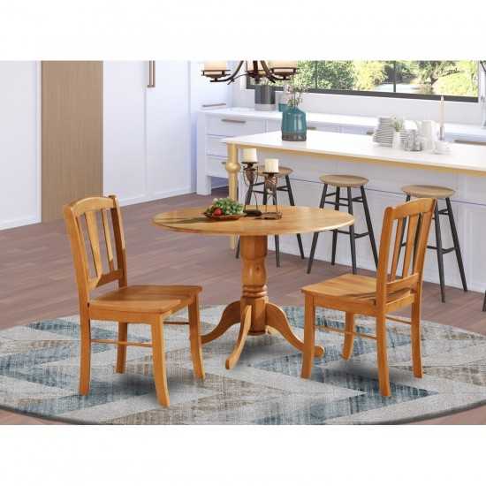 3 Pc Kitchen Table Set-Kitchen Dining Nook And 2 Dinette Chairs Chairs