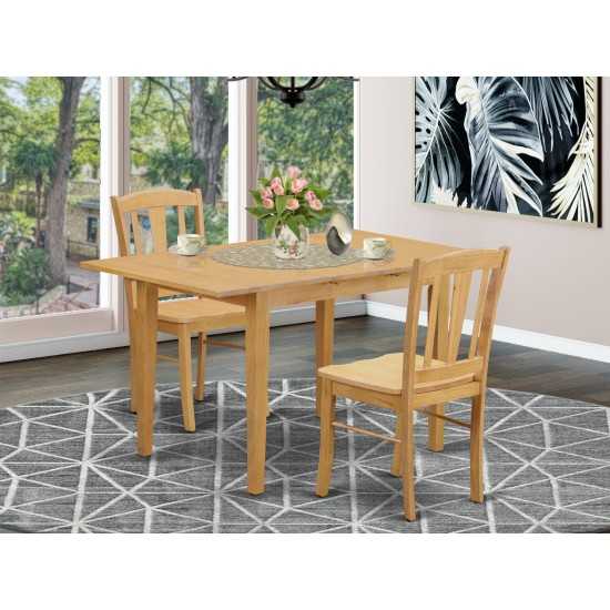 3 Pc Dining Room Set - Dining Table For Small Spaces And 2 Dining Chairs