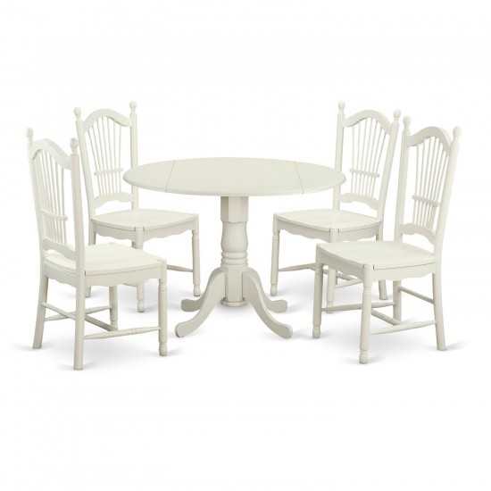 5 Pc Table And Chairs Set For 4-Dinette Table And 4 Dining Chairs