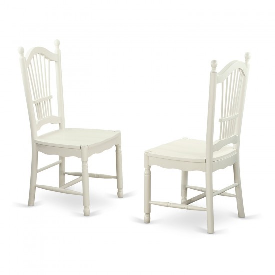 5Pc Kitchen Set 4 Chairs, Butterfly Leaf Wood Dining Table, Linen White