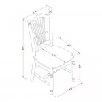 5 Pc Small Kitchen Table And 4 Hard Wood Dining Chairs In Linen White
