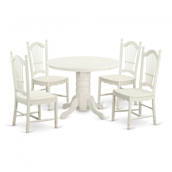 5 Pc Dinette Set For 4-Dining Table And 4 Dining Chairs