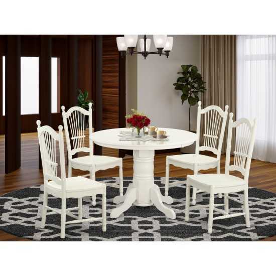 5 Pc Dinette Set For 4-Dining Table And 4 Dining Chairs