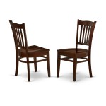 5Pc Round 42 Inch Dinner Table And Four Wood Seat Chairs