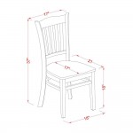 5Pc Round 42 Inch Dinner Table And Four Wood Seat Chairs