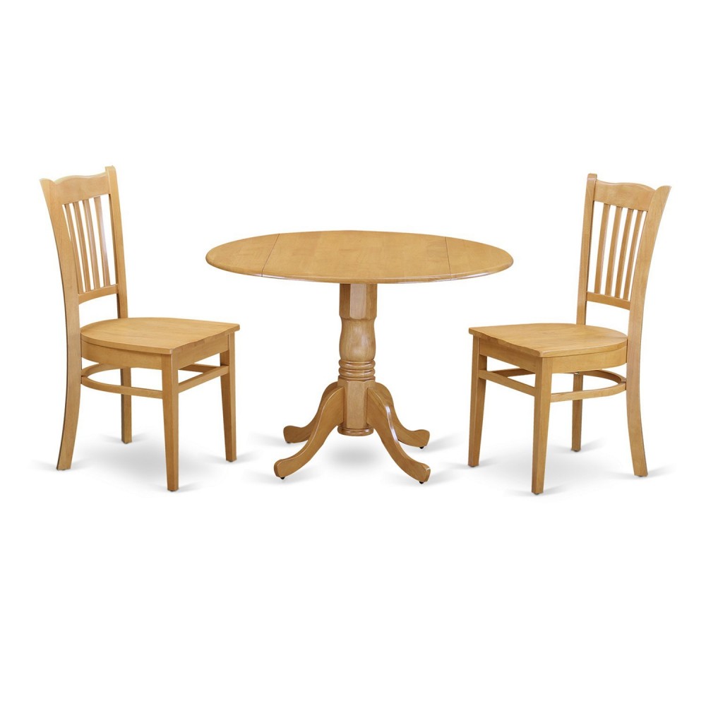 3 Pc Dining Room Set - Dinette Table And 2 Dinette Chairs