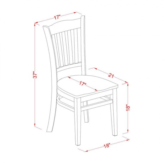 3 Pc Dining Room Set - Dinette Table And 2 Kitchen Dining Chairs