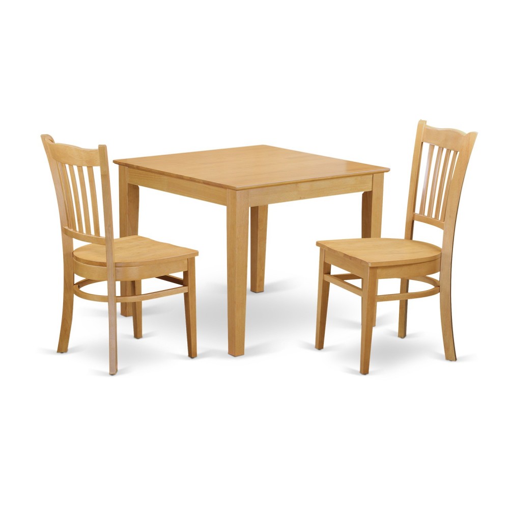 3 Pc Table And Chairs Set - Dinette Table And 2 Dining Chairs