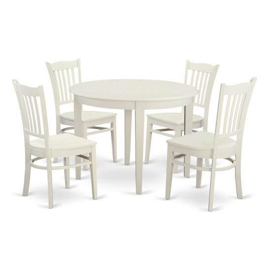 5 Pc Dinette Set - Small Kitchen Table And 4 Dining Chairs