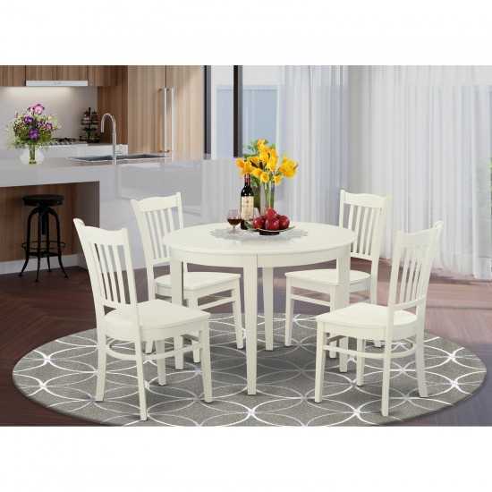 5 Pc Dinette Set - Small Kitchen Table And 4 Dining Chairs