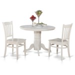 3 Pc Kitchen Nook Dining Set-Round Table And 2 Dinette Chairs