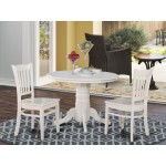 3 Pc Kitchen Nook Dining Set-Round Table And 2 Dinette Chairs