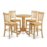 5 Pcpub Table Set - Small Kitchen Table And 4 Counter Height Dining Chair