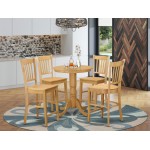 5 Pcpub Table Set - Small Kitchen Table And 4 Counter Height Dining Chair