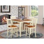 5 Pc Counter Height Table And Chair Set-Pub Table And 4 Counter Height Chairs