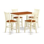 5 Pc Counter Height Dining Set - Counter Height Table And 4 Kitchen Chairs