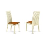 3 Pc Kitchen Set, Kitchen Table, 2 Wood Seat Kitchen Chairs In Buttermilk, Cherry