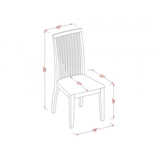 3 Pc Dublin Kitchen Set-Dining Table, 2 Wood Seat Kitchen Chairs, Buttermilk & Cherry