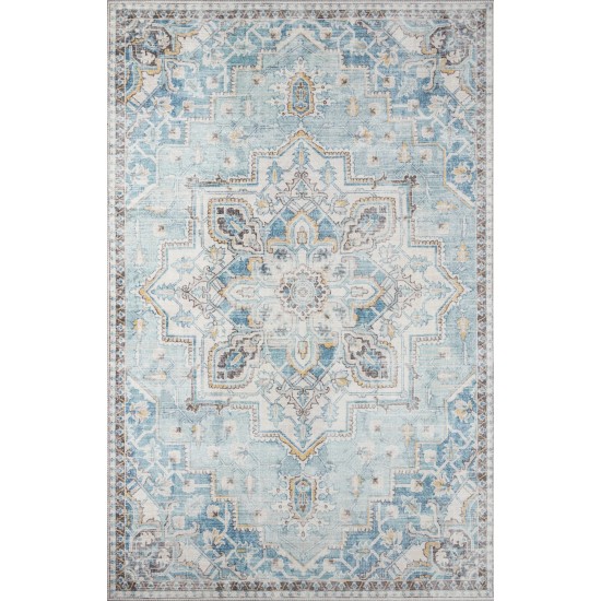 Rug, Momeni, Afshar, AFS32, Light Blue, 2' X 3', 46292