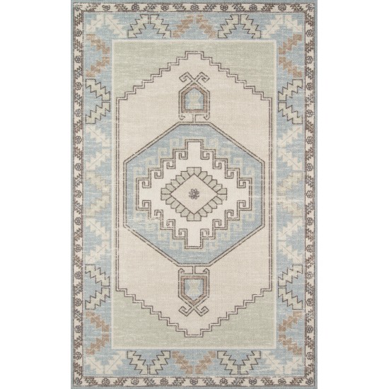 Rug, Momeni, Anatolia, ANA-2, Light Blue, 2'3" X 7'6" Runner, 39007