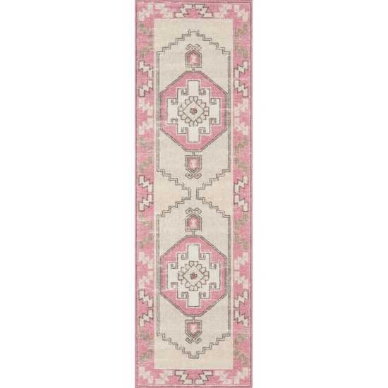 Rug, Momeni, Anatolia, ANA-2, Pink, 2'3" X 7'6" Runner, 39008