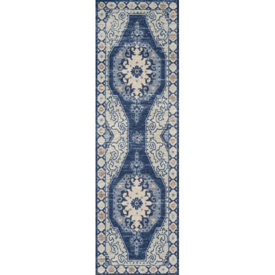 Rug, Momeni, Anatolia, ANA-3, Navy, 2'3" X 7'6" Runner, 39152