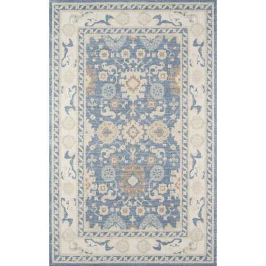 Rug, Momeni, Anatolia, ANA-7, Light Blue, 2'3" X 7'6" Runner, 39171