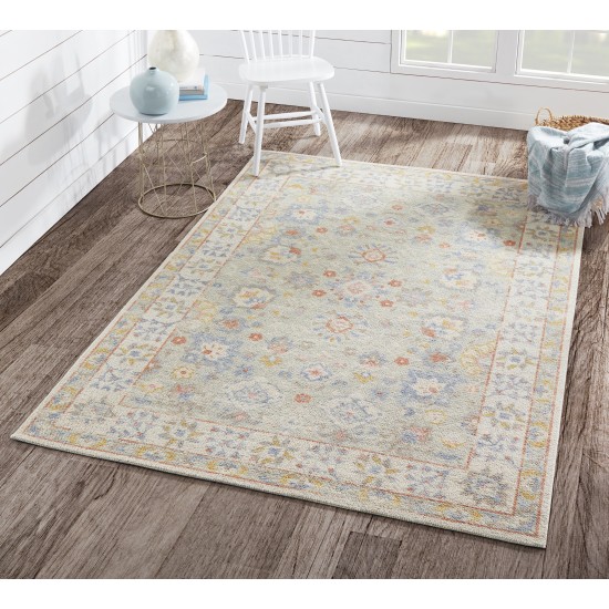 Rug, Momeni, Anatolia, ANA-8, Light Blue, 2' X 3', 42189