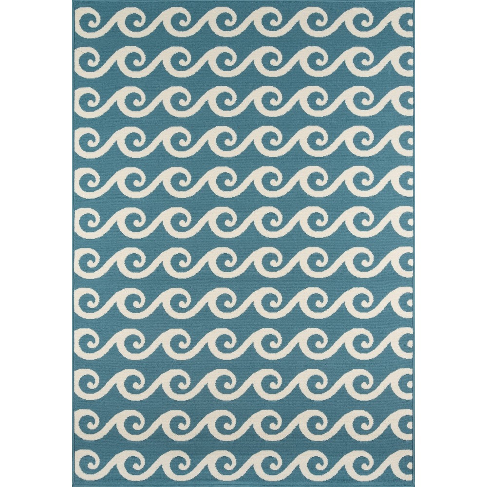 Rug, Momeni, Baja, BAJ14, Blue, 6'7" X 9'6", 32828